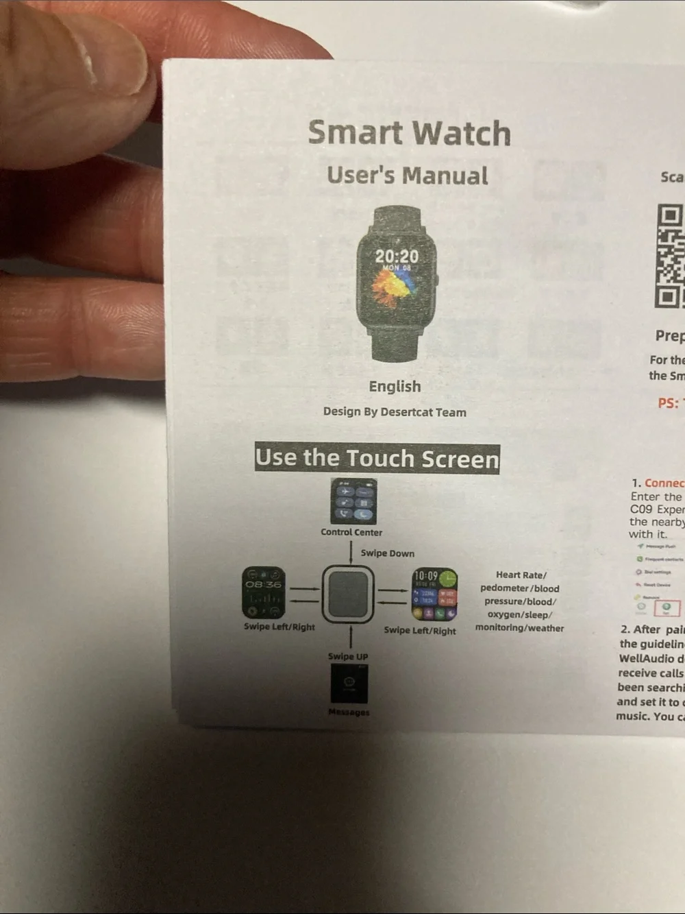 Black Smart Watch with Silicone Band - Smart Watch